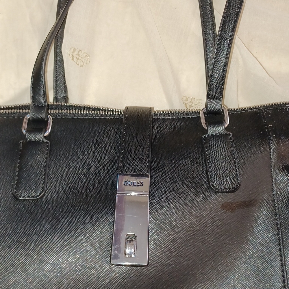 Guess the Safia faux leather satchel purse large - Picture 2 of 4